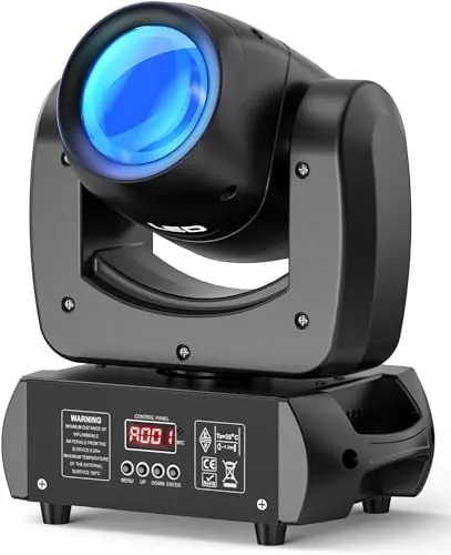 100W Cabeza Móvil RGBW LED Moving Head con 18 Prisma Escenario luz Foco Luces de Discoteca para Fiesta Disco DJ Club Show Bar Boda