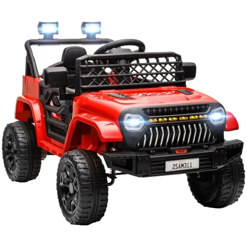 AIYAPLAY Coche Eléctrico para Niños de +3 Años 12V con Mando Distancia Rojo