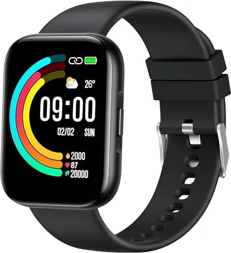ANCwear Reloj Inteligente para Hombres y Mujeres, Reloj Inteligente Impermeable IP68 con 24 Modos Deportivos, Reloj de Contador de Pasos para Android iOS