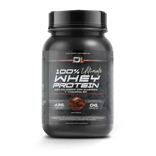 Whey Protein | Proteína en Polvo con Colágeno, Magnesio y Aminoácidos | Aumenta la masa muscular | Apoya el desarrollo y la recuperación muscular | Proteína fácil de digerir | Chocolate 1kg