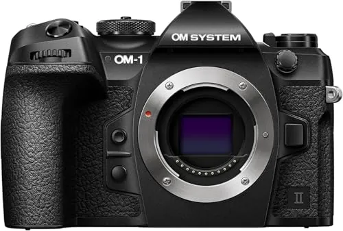 OM System OM-1 Mark II Cámara Micro Cuatro Tercios 20MP Sensor Apilado BSI, Estabilización 5 Ejes, Live Graduated ND, Resistente Agua Polvo, Video 4K Pro, Negra