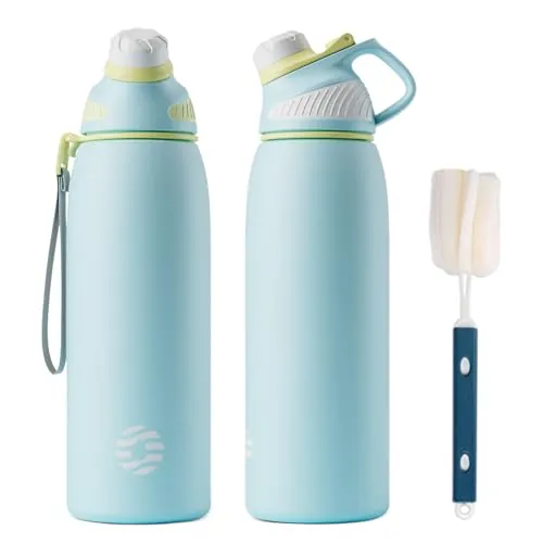 Fjbottle Botella Agua Acero Inoxidable 1L Térmica con Tapa Magnética