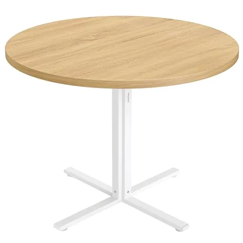 VASAGLE Mesa de Comedor Redonda, para 4 Personas, Diámetro de 80 cm