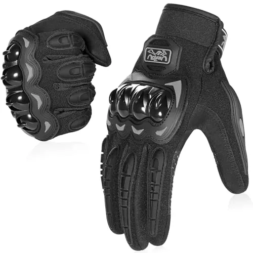COFIT Guantes de Motos, Guantes de Pantalla Táctil Full Touch para Carreras de Motos, MTB, Escalada, Senderismo y Otros Deportes al Aire Libre - Negro XXL