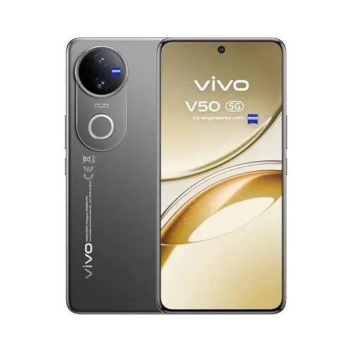 vivo V50 5G, Smartphone 12+12 GB RAM + 512GB, Cámara Profesional ZEISS 50+50 MP, 6000mAh, Cámara vídeo 4K, FlashCharge 90W, Pantalla AMOLED 6.77, IP69 Frente a Polvo y Agua, Móvil Android 15