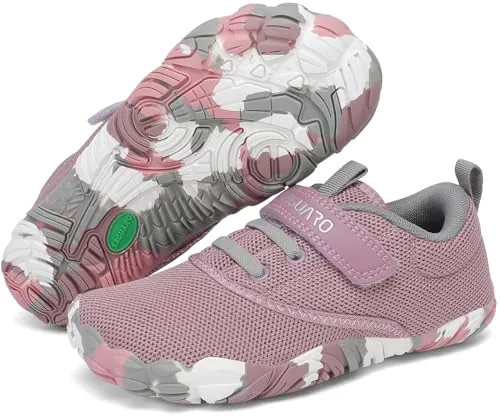 SAGUARO Barefoot Niños Zapatillas de Trail Running Niña Niño Minimalistas Zapatos de Deporte Blanditos Cómodos Calzado Descalzos para Exterior Interior, Malva Morado, 31 EU