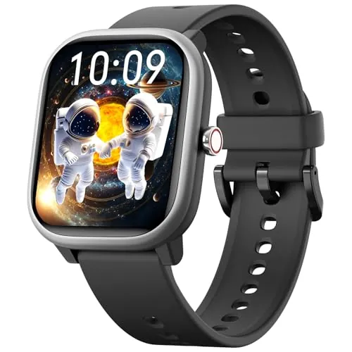 Fikami Reloj Inteligente para niños niñas No App No se Necesita teléfono, 1.83 "IP68 Impermeable Reloj Deportivo, frecuencia cardíaca, Juegos de Rompecabezas para niñas niños Adolescentes 6-16