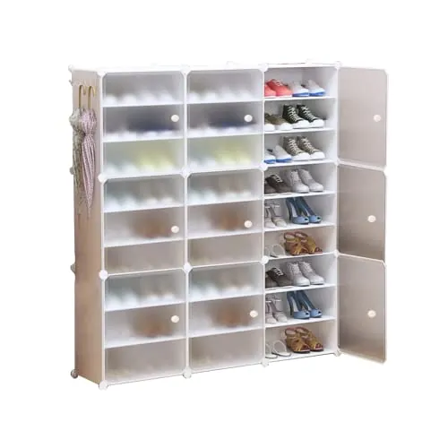XOKOTAKI Zapatero Modular, Armario Organizador de Calzado para Entrada, Estante Zapatero para Recibidor. Estantería de Zapatillas. Almacenamiento para Hogar, Pasillo, Dormitorio. 54 Pares de Zapatos