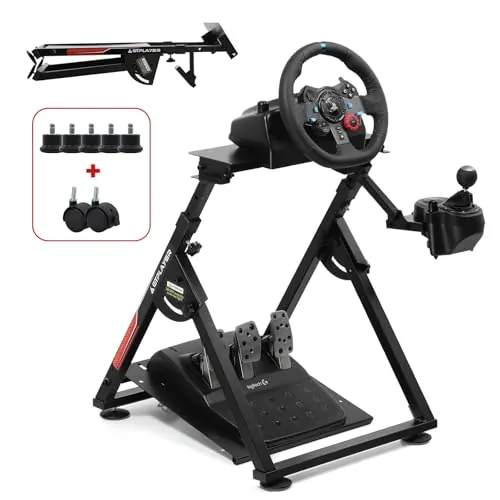 GTPLAYER Soporte de volante para G923 G29 G920 T300RST500RS Volante Gaming Force Feedback y palanca de cambios TH8A V1 - Fanatec Clubsport PS4 - Inclinable