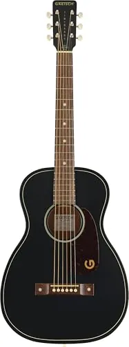Gretsch Jim Dandy Deltoluxe Guitarra Acústica Parlor Escala Corta, Negra