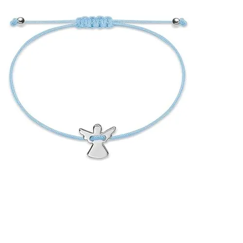 Ji liangli El ángel de la guarda teje la cuerda con una correa tejida ajustable, una cuerda tejida por el ángel y una cuerda de amistad hecha a mano, adecuada para bautizar o regalar a la niña (azul)