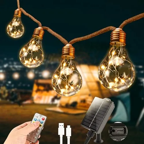 Pavlleen Luces Solares Exterior, 8M 16 Bombillas Luces Solares Led