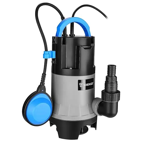 Bomba de Agua Sumergible: DEKO Bomba de Agua, Bomba Aguas Sucias 750W 14000H/L, Bomba Achique con Interruptor de Flotador para Piscinas, Sótanos, Estanques