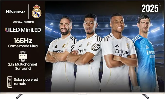 Hisense 100U70Q Pro - Mini LED Pro Smart TV 100 Pulgadas, Procesador Hi-View IA Pro, Modo Juego Ultra de 165Hz, Full Array Local Dimming, Sonido 2.1.2, Dolby Vision IQ, Dolby Atmos, Antireflejos