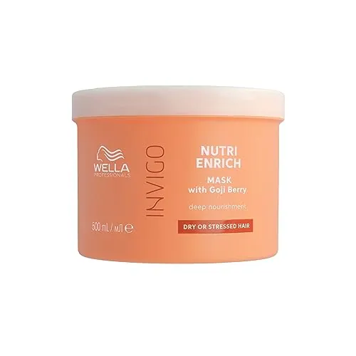 Wella Professionals Invigo Nutri Enrich Mascarilla Nutrición Profunda -Nutre el pelo seco y dañado -Anti encrespamiento -Vitamina E -Bayas de Goji 500ml