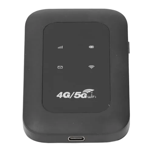Punto de Acceso Wi Fi Móvil 4G LTE, Enrutador de Viaje Portátil de Alta Velocidad de 150 Mbps con Ranura para Tarjeta SIM, Dispositivo de Punto de Acceso Wi Fi Portátil 4G