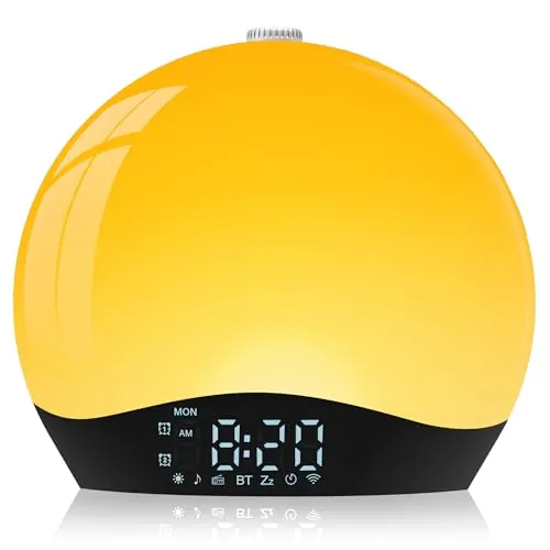 ARTINABS Despertador Luz Simulador de Amanecer con Altavoz Bluetooth