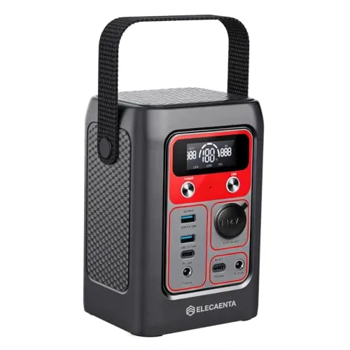 ELECAENTA Estación Energía Portátil 192Wh LiFePO4 210W 6 Puertos USB-C PD
