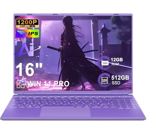 NOTODD Ordenador Portátil 16 Pulgadas Celeron N5095 Up to 2.9Ghz