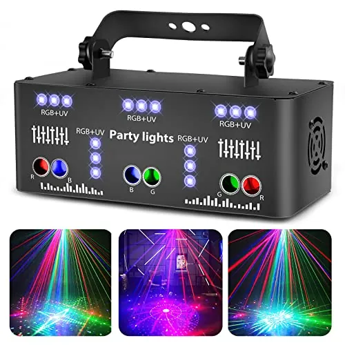 Littleboyny Decolight Party Light, LED RGB Licht DJ Proyector Música Control de música DJ DISCO LICHTER, DMX ALIVERNE EFECTIVO PARA KTV JELLIES FAMILIA CUMBITABLE DE CUMPLEABLES