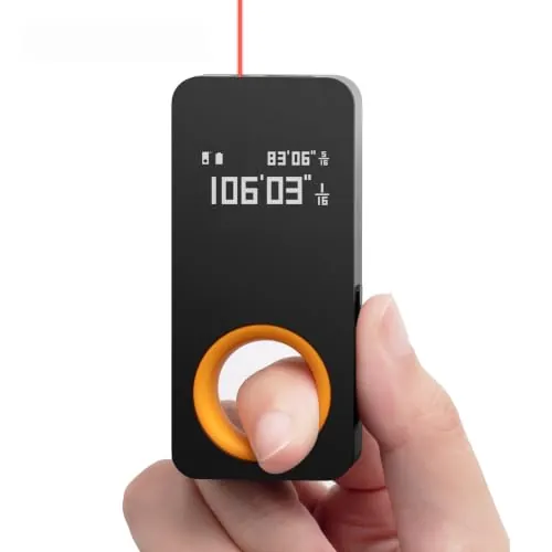 HOTO Metro Láser, medidor laser Mini 0,05-30 m, Regalo | Medidor Láser de Distancia, ±2 mm de precisión, Carga USB-C, Pantalla OLED, Unidades M/Ft, regalos originales para hombre