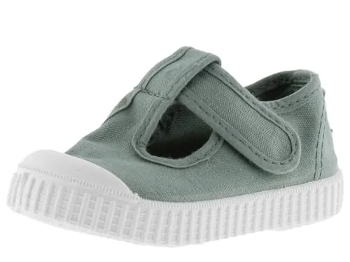 victoria Sandalias Unisex 1915 Lona Tintada DREC & Tira Adherente & Refuerzo Puntera 136625 para Niños Jade 26