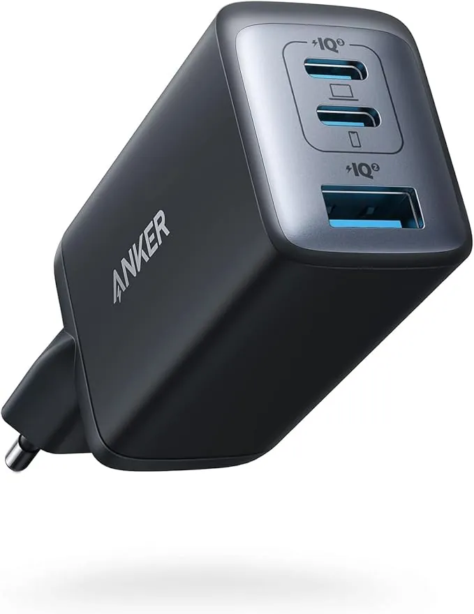 Anker Cargador USB C Carga Rapida 65W (Nano II),con 3 Puertos PPS, Cargador compacto y potente para MacBook Pro, iPad Pro, Steam, Galaxy S20, DELL XPS 13, Note 20/10+, iPhone 17/16/15 air series y más