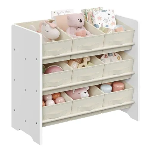 SONGMICS Estantería Infantil para Juguetes, 9 Cajas, 62,5 x 29,5 x 60 cm