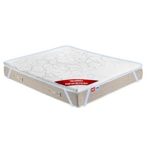 PIKOLIN Topper de Hotel Viscoelástico 5cm Fresh Hilo Frío 135 x 190 cm