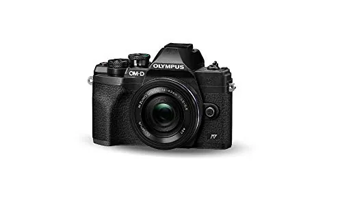 Kit de cámara del Sistema Micro Four Thirds Olympus OM-D E-M10 Mark IV, Sensor de 20 Mpx, Visor electrónico, vídeo 4K, Wi-Fi, Negro, Incluye el M.Zuiko Digital ED 14-42mm F3.5-5.6 EZ Pancake Negro