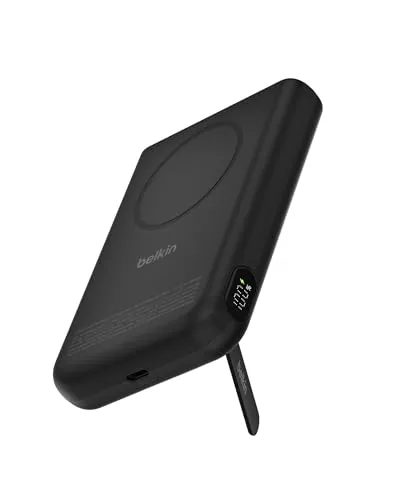 Belkin BoostCharge Batería Externa Magnética 10000 mAh con Soporte - Negro