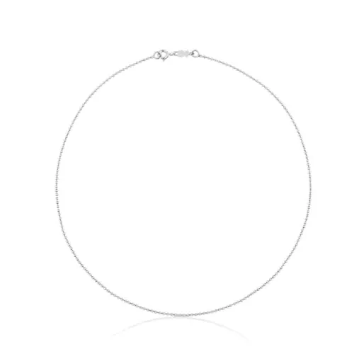 TOUS Gargantilla de Plata de Primera Ley para Mujer con Bolas, 40 cm de Largo, Clásica e atemporal, Colección Chain