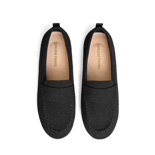 DREAM PAIRS Mocasines Penny Mujer,Negro,41
