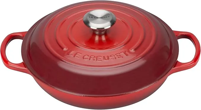 Le Creuset Cacerola baja de hierro fundido, 26 cm, 2, 2 L, Cereza, 21180260602430