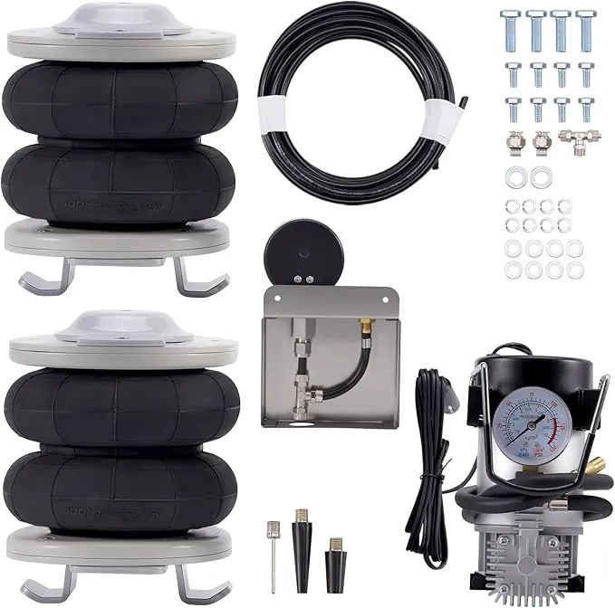 maXpeedingrods 2 x Suspensión neumática trasera + kit de compresor de 12 V para Fiat Ducato 1994-2024 4000 kg