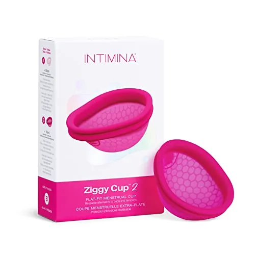 INTIMINA Ziggy Cup 2: Disco Menstrual Ultrafino Reutilizable con Diseño Extraplano, Copa Menstrual Reutilizable, (Tamaño B)