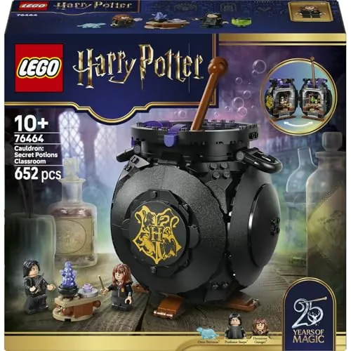 LEGO Harry Potter Caldero: Aula de Pociones Secretas 76464 | Juguetes para niñas de 10+ años, decoración con minifiguras de Patronus, Hermione y Snape, regalo de cumpleaños, 652 piezas