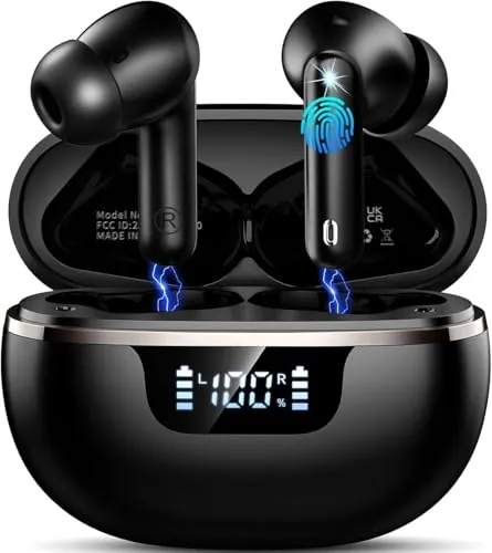 Auriculares Inalambricos Bluetooth 5.4 HiFi Estéreo, 48H Cascos Bluetooth