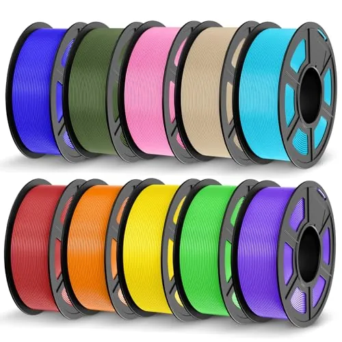 JAYO PLA Filamento 1.75mm 11kg 10 Pack Multicolore Bundle