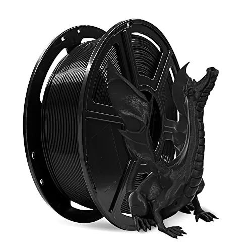 Flashforge Filamento PLA para impresión 3D de 1,75 mm, 1 kg/Rollo, Carrete de 2.2 Libras, precisión Dimensional +/- 0.02 mm, se Adapta a la mayoría de impresoras FDM (Negro)