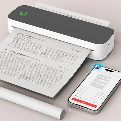 Ablemark Impresora Portatil A4, Sin Tinta Impresora Termica Tattoo Bluetooth Compatible con Android, iOS y PC, Termocopiadora Tattoo Tatuaje Impresora Pequeña A4 pour Adecuado Viajes, Trabajo, Hogar