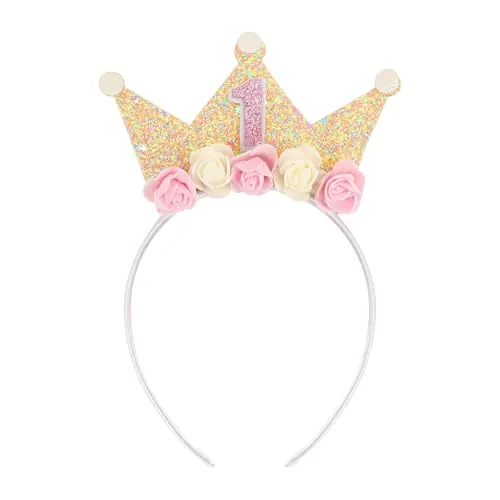 Shimmerz Erster Geburtstag Hut Süße Eins Party Deko 1. Geburtstag Mädchen Diadema Corona Tiara para niña de 1 año
