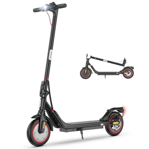 iScooter 8.5" Patinete Eléctrico Adultos Homologado DGT, 350W Motor, Autonomía De 20-25 KM, Máxima 25KM/H, Bocina, Timbre, Intermitentes, App, Frenado Doble, Plegable, Carga 120 KG, 13 KG