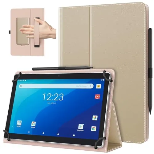 TiMOVO Funda Universal para Tableta Android 10,1 Pulg., Dorado Champagne