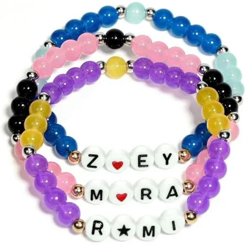 PYEUIFT Pack de 3 Pulseras K-Pop – Inspiradas en Demon Hunters, pulseras amistad para niñas & fans, accesorios cosplay, regalos y fiestas para seguidores K-Pop