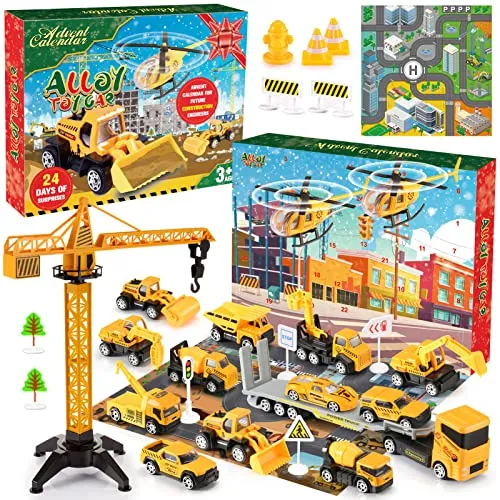 EUCOCO Calendario Adviento Coches 2026, Juguetes Niños 1 2 3 4 5 6 Años Juguetes de Coches Regalo Niño 1 2 3 4 5 6 Años Regalos Cumpleaños Niñas 1-6 Años Juegos Para Niñas De 1-6 Años Calendario Niños