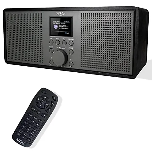 XORO Dab 700 IR - Radio por Internet WLAN con FM y Dab+, Spotify Connect, Bluetooth, Reproductor Multimedia USB, 2 Altavoces estéreo de 10 W, función de Despertador, Pantalla a Color