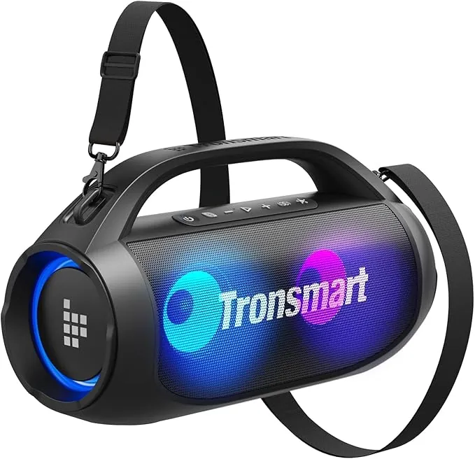 Tronsmart Bang SE - Altavoz Bluetooth con Correa para el Hombro, Altavoz portátil al Aire Libre, 40 W, 24 Horas de autonomía, Bluetooth 5.3, impermeabilidad IPX6, AUX, Ranura para Tarjeta Micro SD