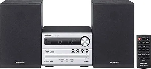 Panasonic SC-PM250 - Microcadena de 20 W (2 x 10 W, Am, FM, USB, MP3, Bluetooth), Plateado [Versión Importada]