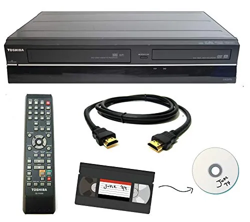 Toshiba VHS a grabadora de DVD VCR Combo con Control Remoto, HDMI